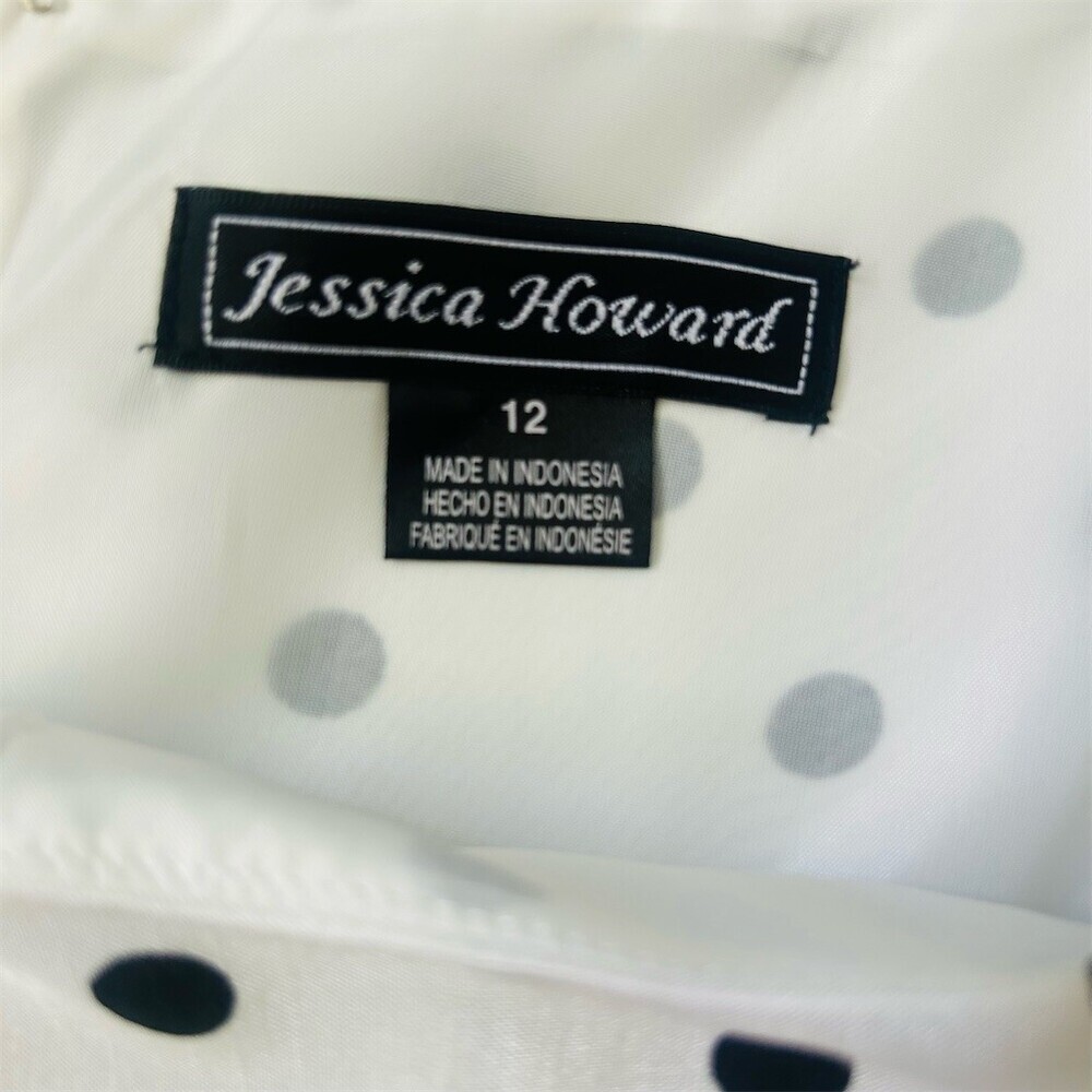 Jessica Howard Dress Womens Size 12 Multicolor Fit & Flare Polka Dot - Picture 3 of 7